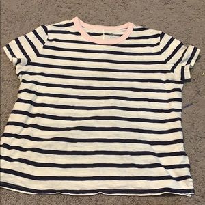 Navy striped shirt